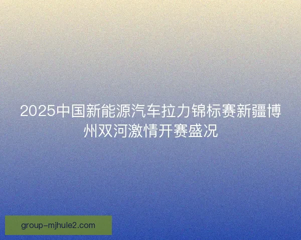 2025中国新能源汽车拉力锦标赛新疆博州双河激情开赛盛况